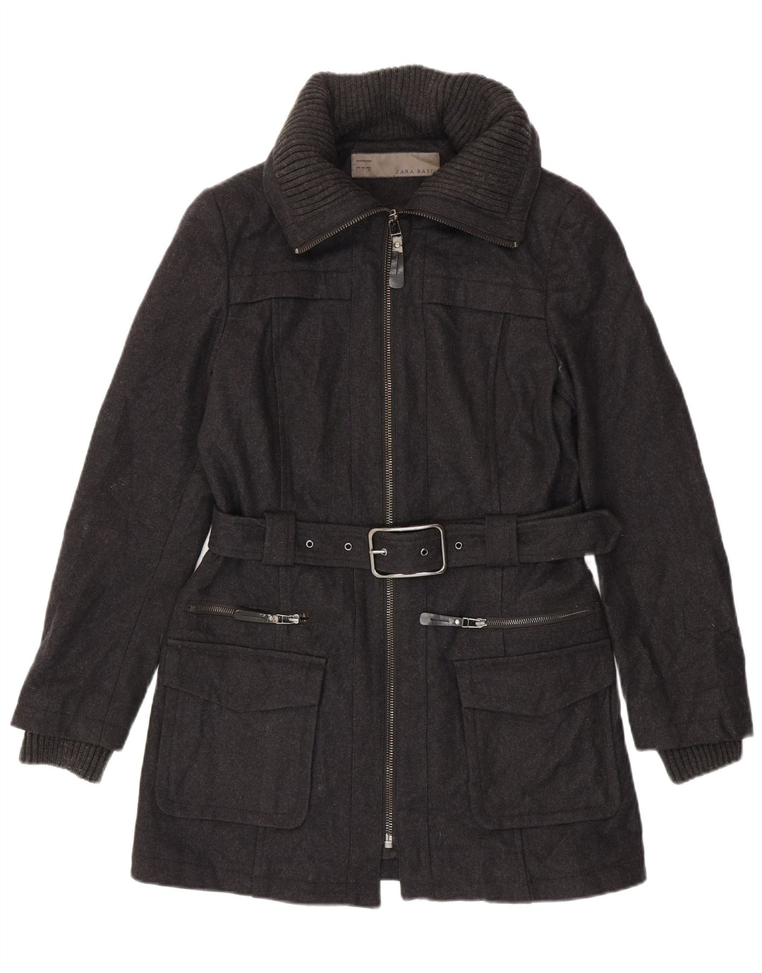 Zara Mujer Abrigo Reino Unido 46 Grande Gris