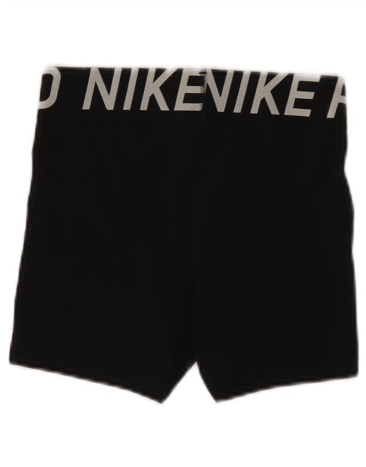 Nike Pantalones cortos deportivos gráficos para mujer UK 8 Small Poliéster negro