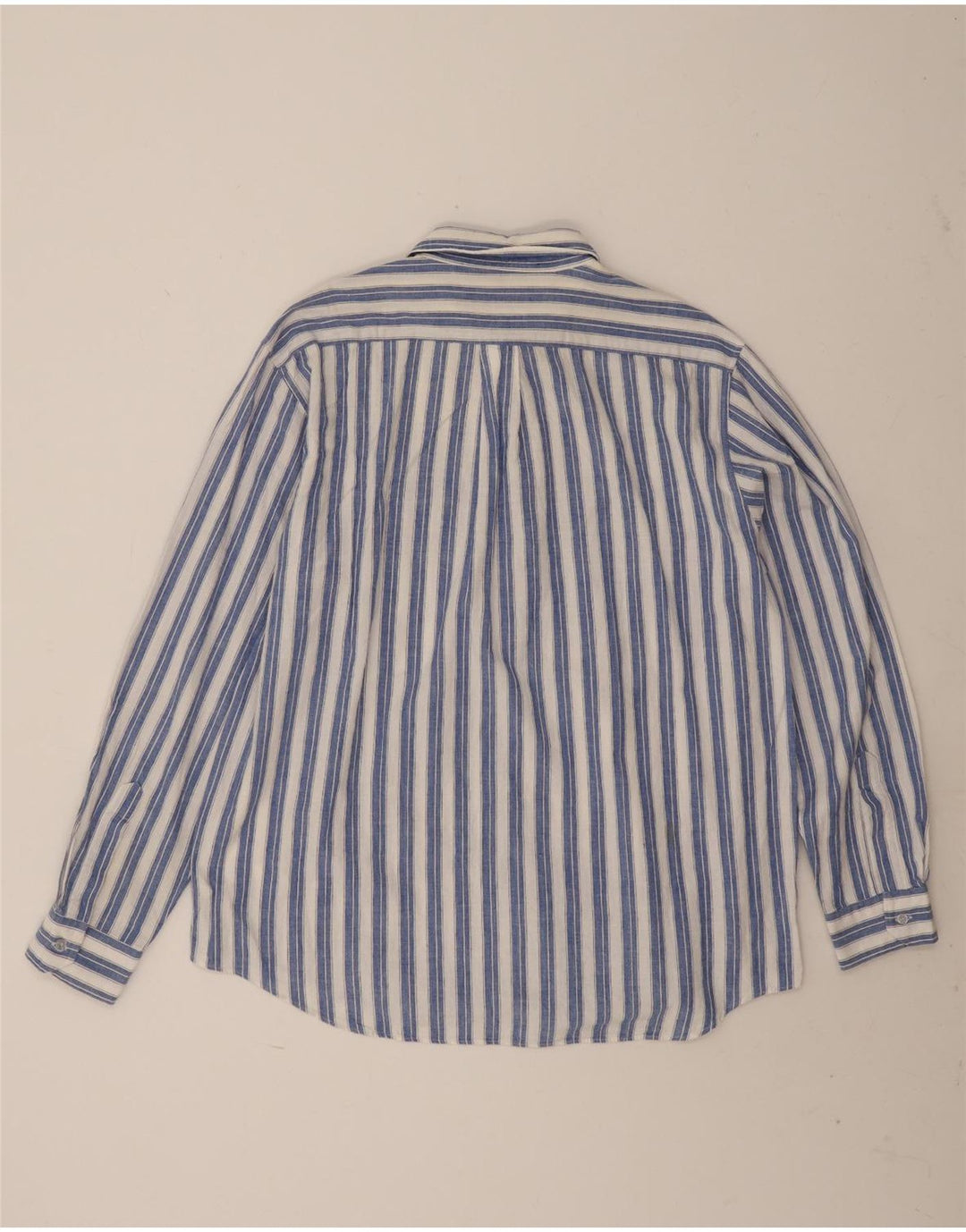 Camisa vintage para hombre XL Algodón a rayas azules