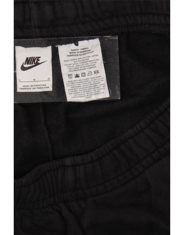 NIKE Mujer Graphic Chándal Pantalones Joggers UK 46 Grande Negro Algodón