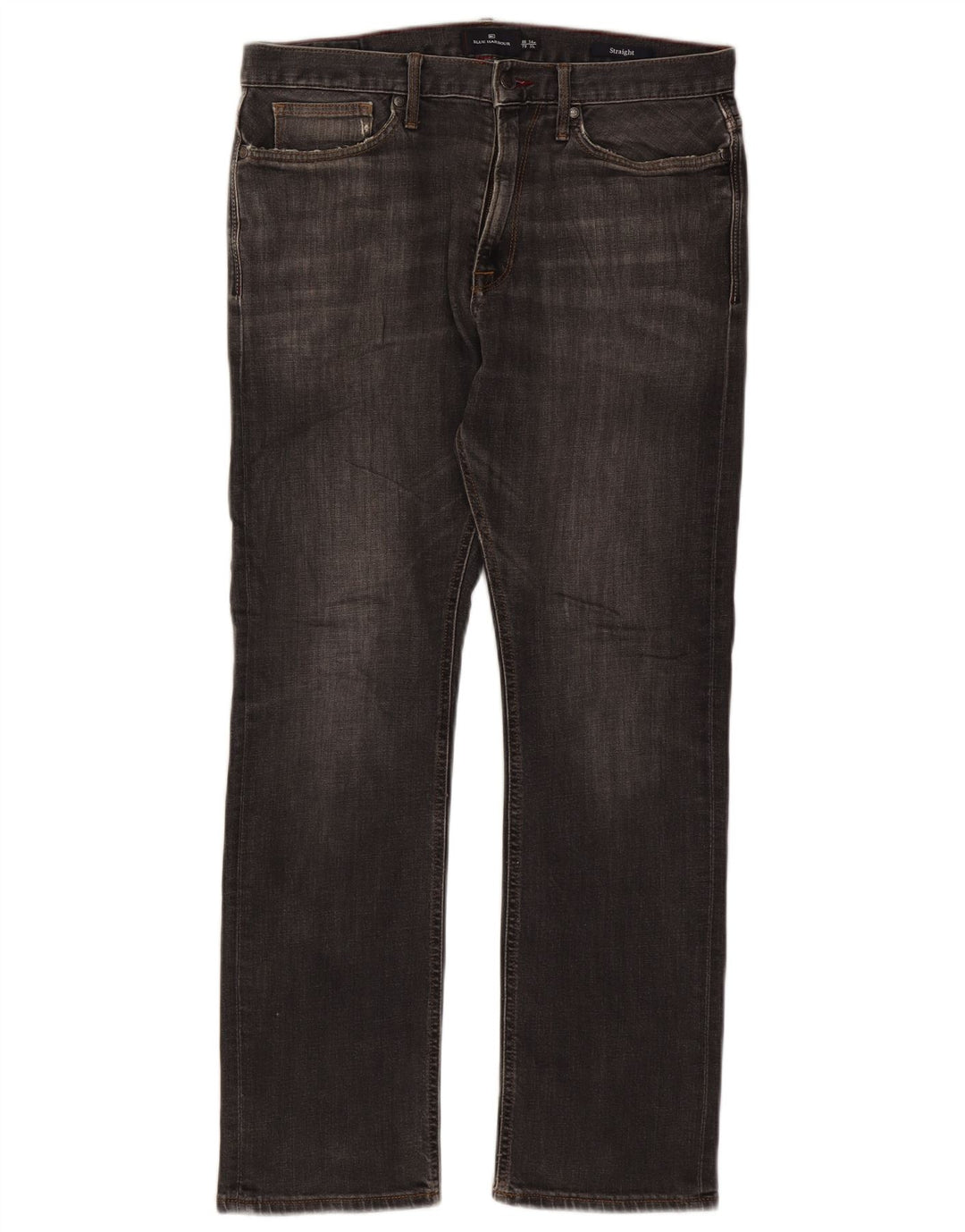 Marks & Spencer Vaqueros rectos azules Harbor para hombre W34 L29 Algodón gris