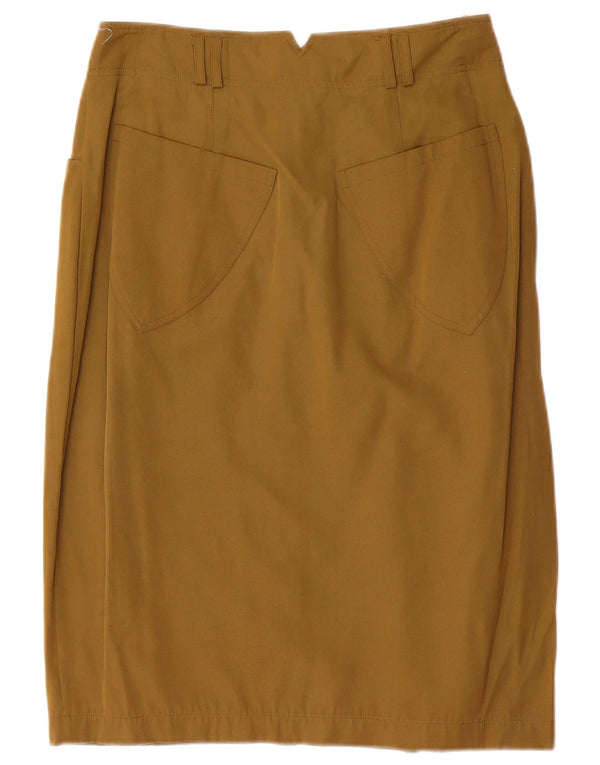 Falda lápiz vintage para mujer EU 38 Mediana W28 Poliéster caqui