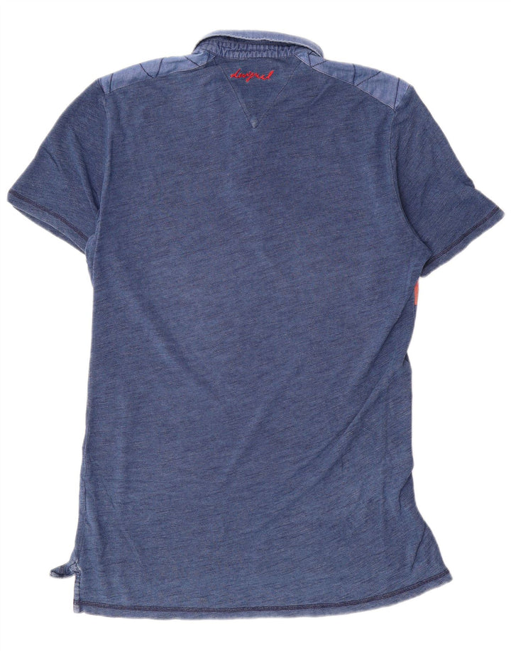 Desigual Hombre | Polo gráfico con bloques de color azul grande