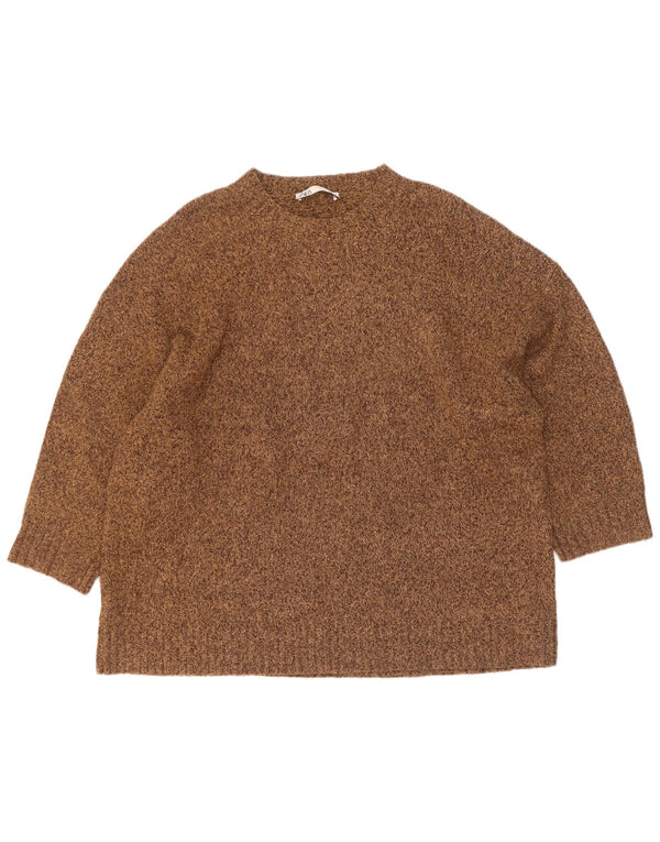 Zara Conjunto de 2 piezas de manga 3/4 extragrande para mujer UK 14 Medium W30 L28 Marrón