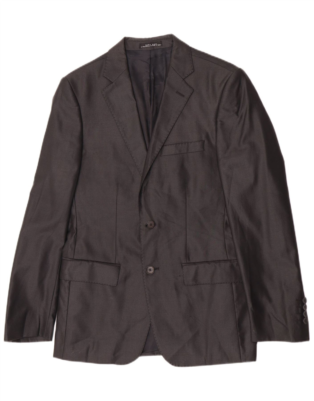 Zara Chaqueta tipo blazer de 2 botones para hombre EU 48 Medium Black