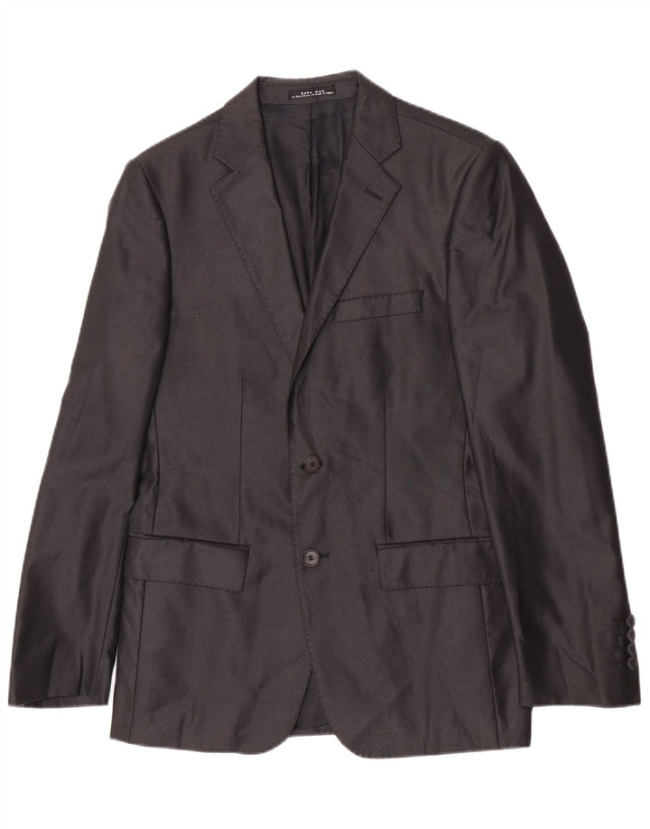 Zara Chaqueta tipo blazer de 2 botones para hombre EU 48 Medium Black