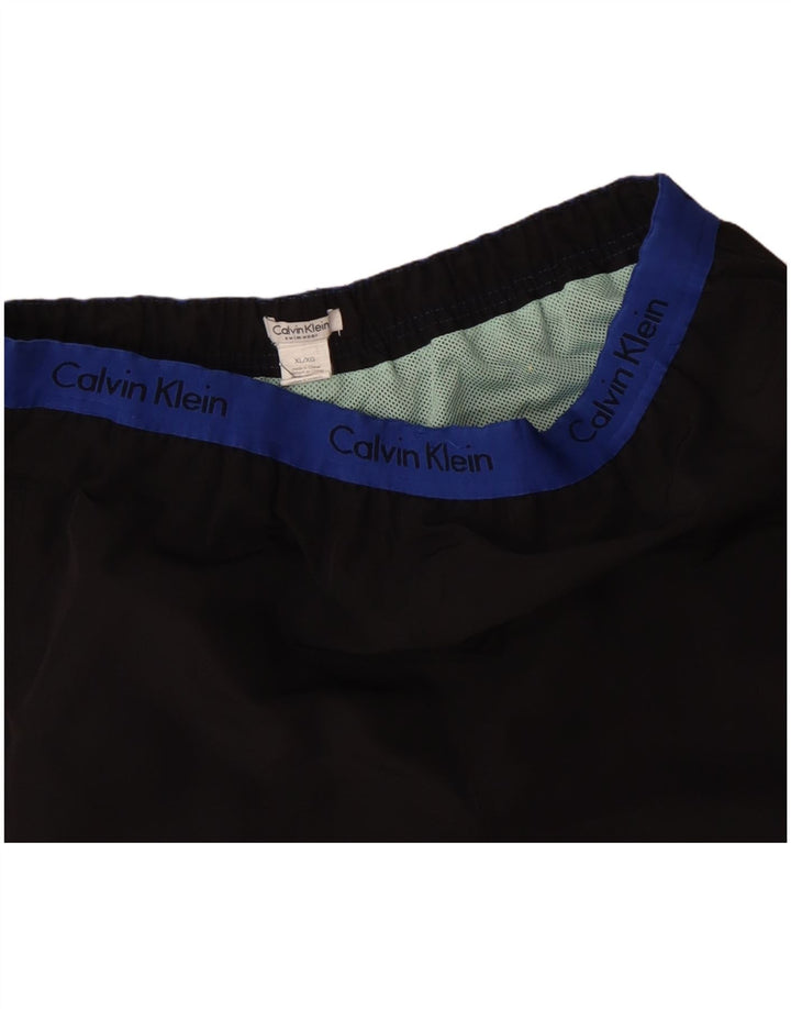 CALVIN KLEIN Bañador gráfico para hombre XL Negro Colorblock Poliéster