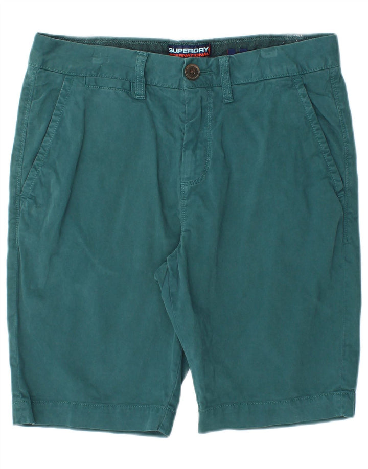 Superdry Pantalones cortos chinos W30 de algodón azul medio para hombre