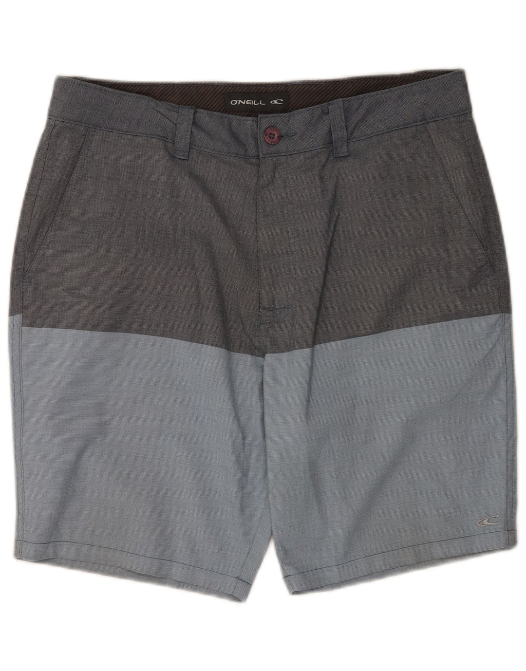 Pantalones cortos chinos O'Neill para hombre W33 Algodón color block gris medio