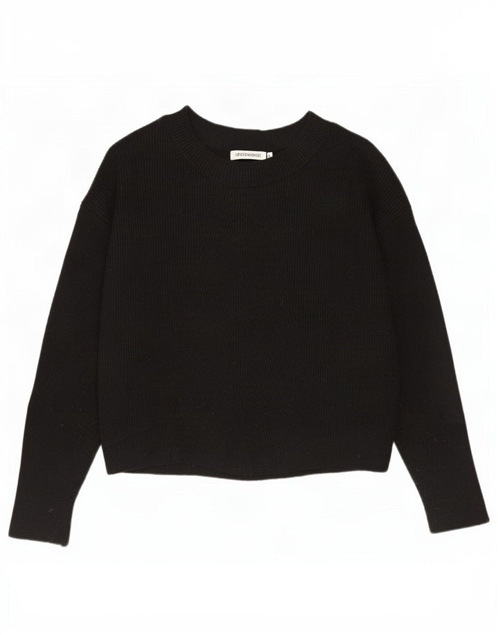 Zara - Jersey extragrande con cuello barco para mujer, talla 10, color negro