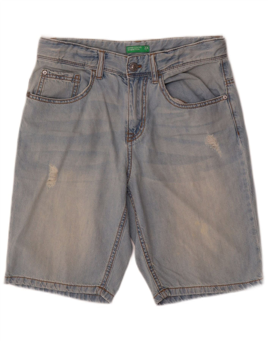 Benetton Shorts Vaqueros para Niño 11-12 Años 2XL W28 Azul Algodón