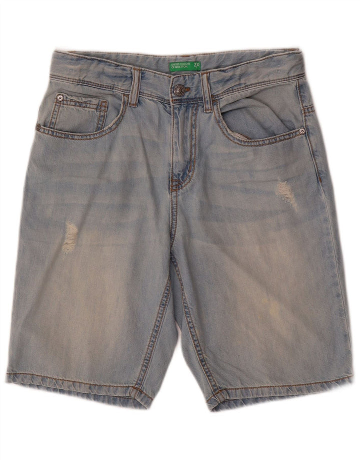 Benetton Shorts Vaqueros para Niño 11-12 Años 2XL W28 Azul Algodón