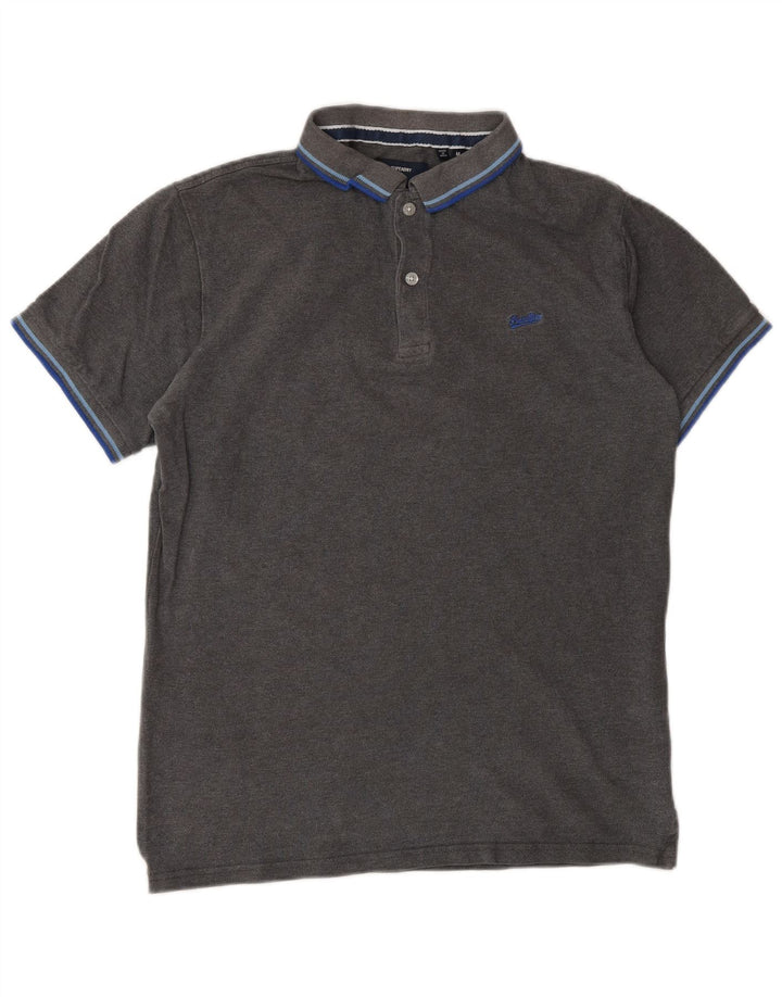 Polo Superdry De Algodón Gris Medio Para Hombre