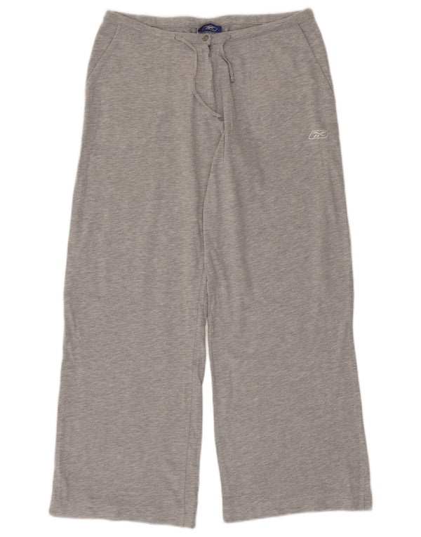 Reebok Pantalones de chándal de pierna ancha para mujer UK 42 Algodón gris medio
