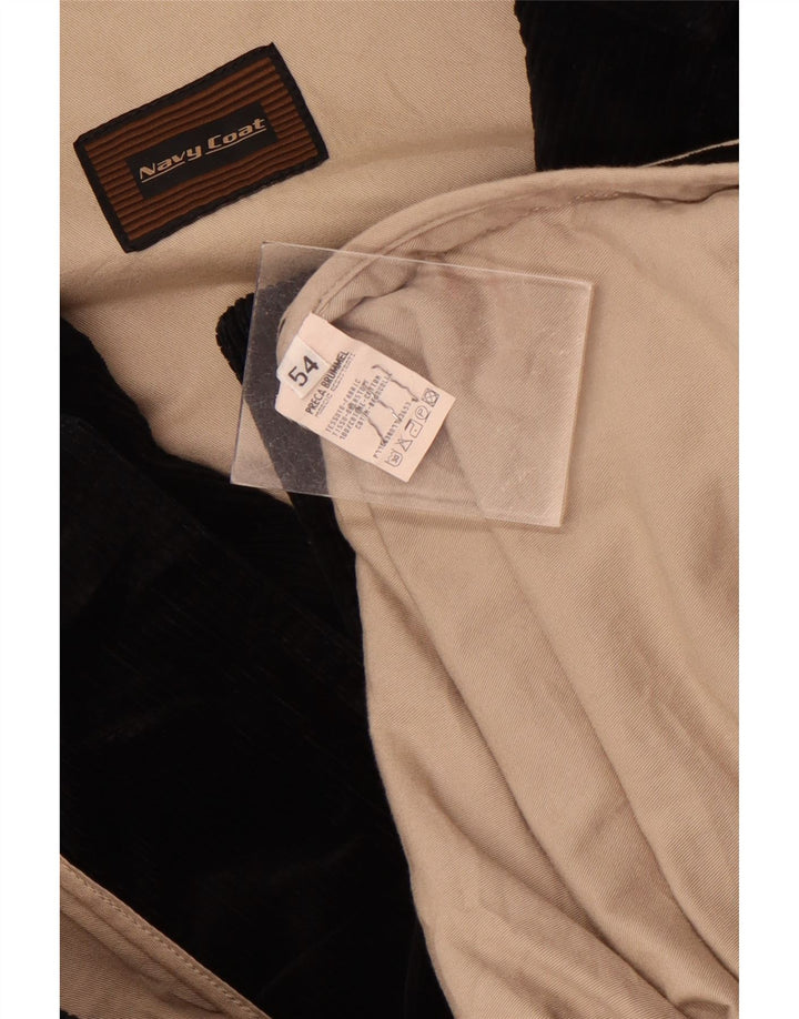 Abrigo azul marino Chaqueta de pana para hombre IT 54 2XL Algodón negro