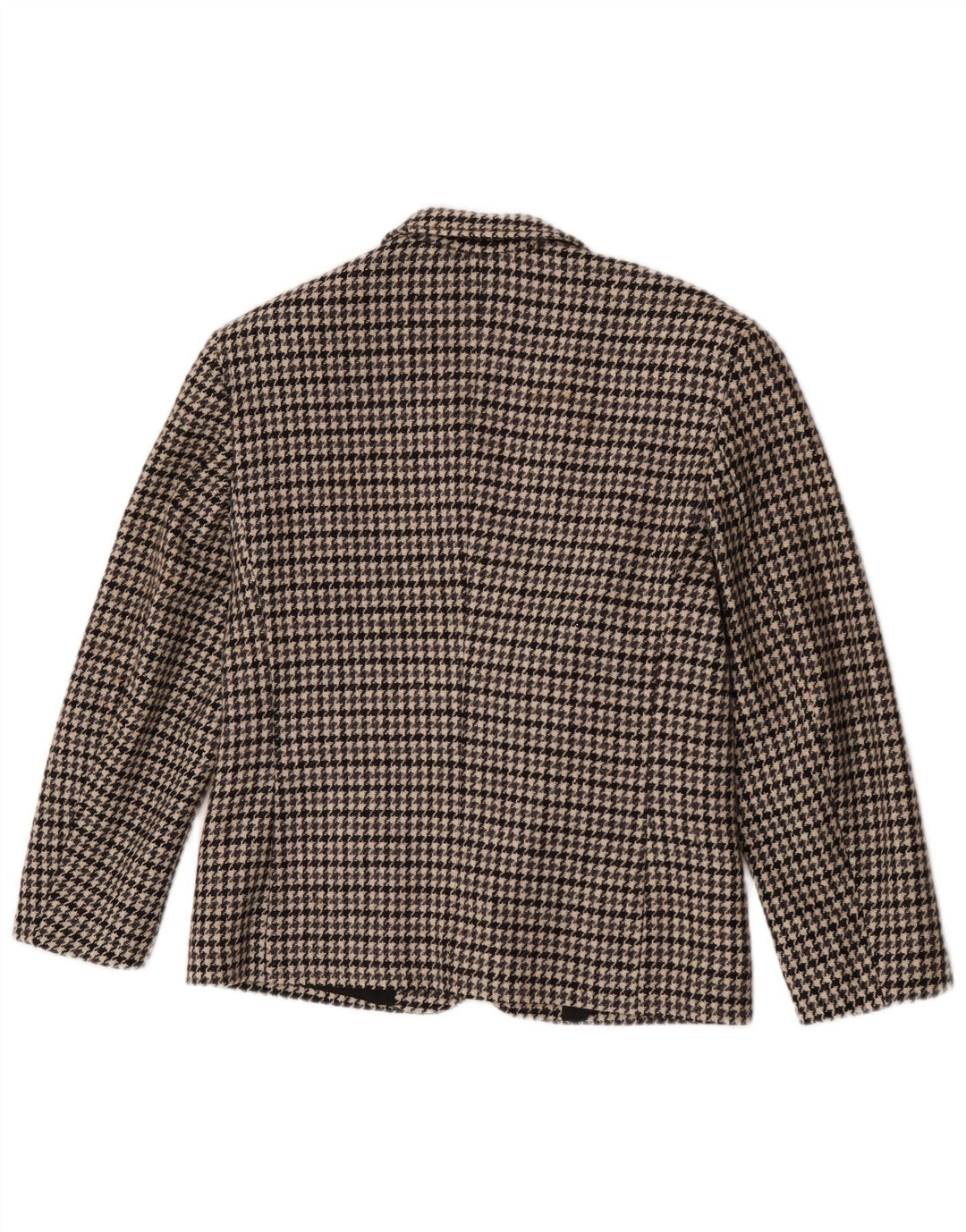 Vintage mujer 2 botones Blazer chaqueta IT 44 pata de gallo gris medio