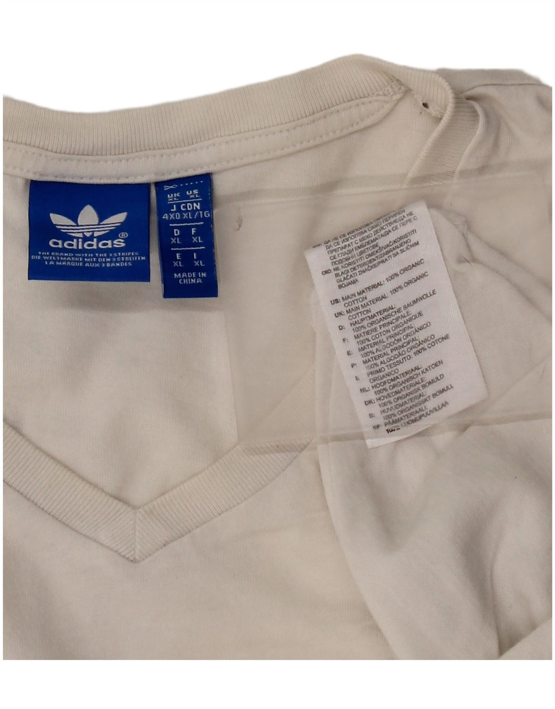 Adidas Camiseta Hombre Top XL Blanco Algodón