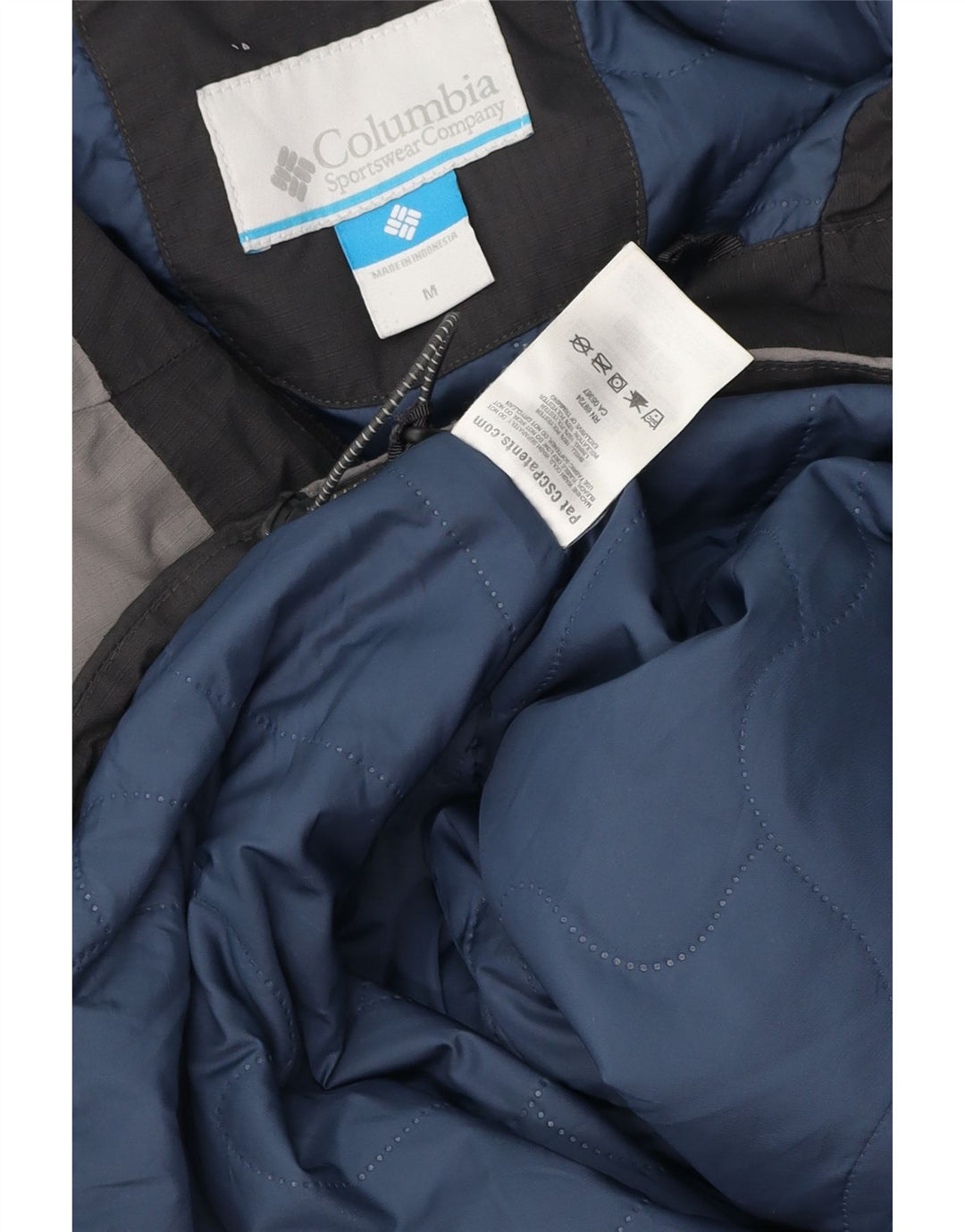 Columbia Chaqueta cortavientos con capucha para hombre UK 38 Gris medio Colorblock