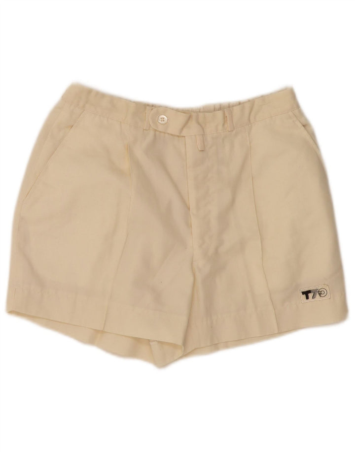 VINTAGE Pantalones cortos chinos para mujer W28 Medio Blanco roto
