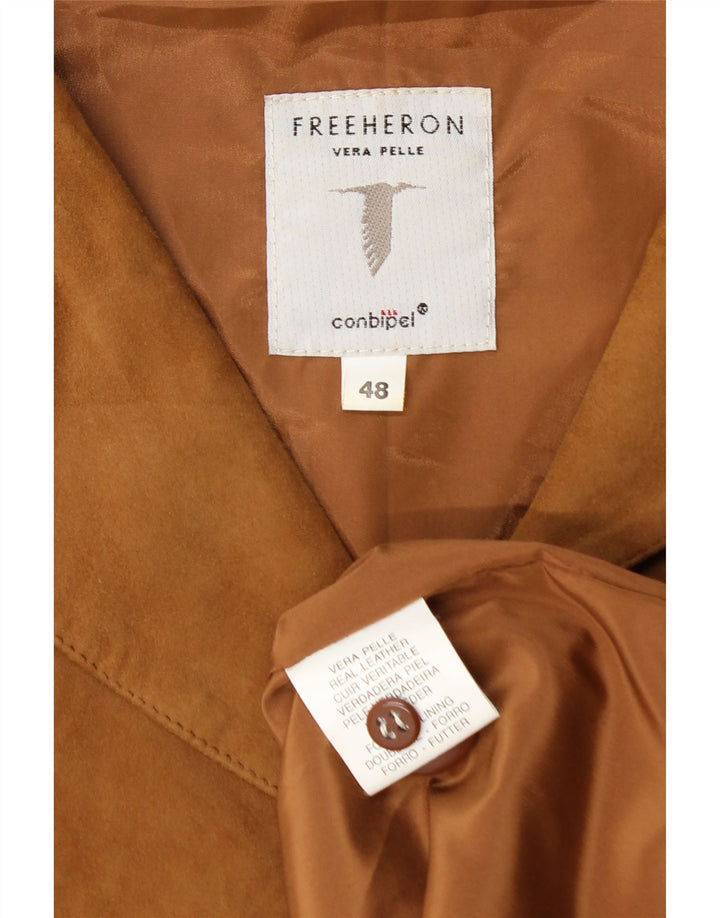 Conbipel Chaqueta Blazer de Ante con 3 Botones Free Heron para Mujer IT 48 XL Beige