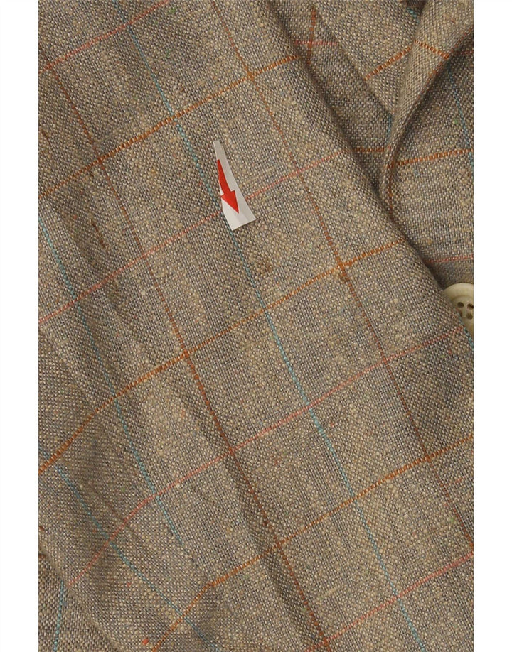 Oakmont Chaqueta tipo blazer de 2 botones para hombre Talla 39 Cuadros marrón mediano