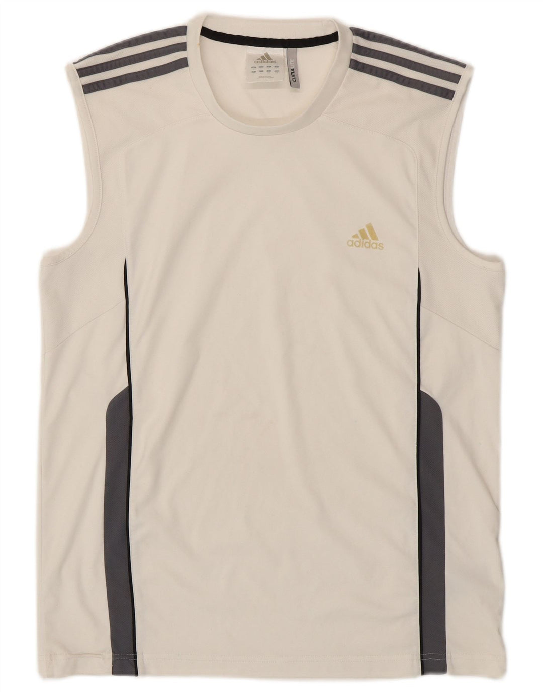 ADIDAS Hombre Climalite Chaleco Top Grande Blanco Colorblock Poliéster