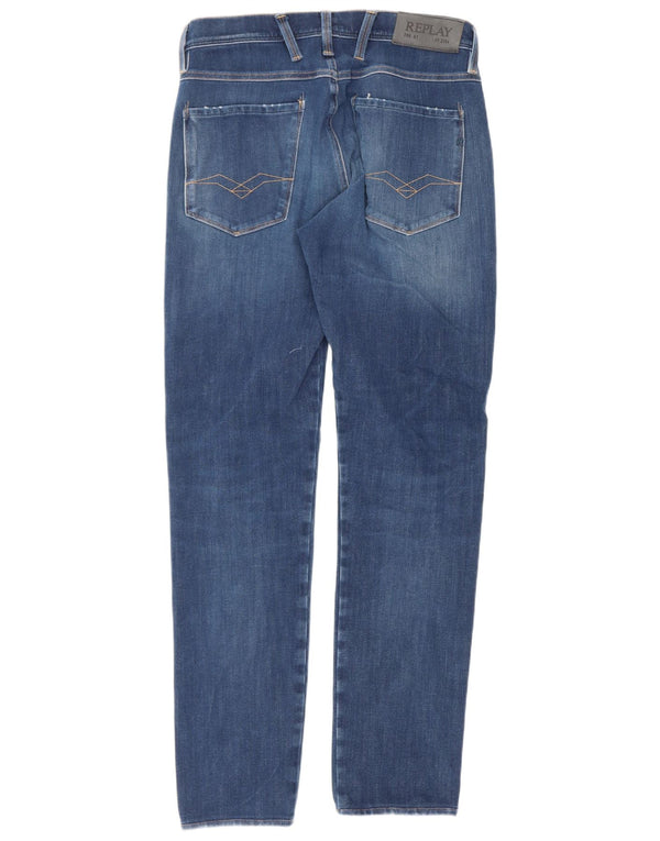 Replay Vaqueros ajustados para hombre W28 L30 Algodón azul
