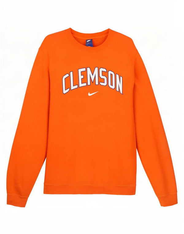 Nike Clemson Graphic Sudadera tipo jersey de algodón naranja mediano