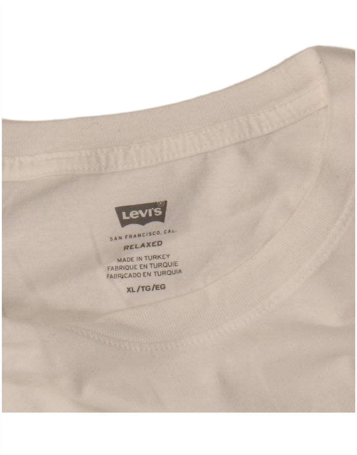 Levi's Camiseta con gráfico de ajuste relajado para hombre XL Blanco