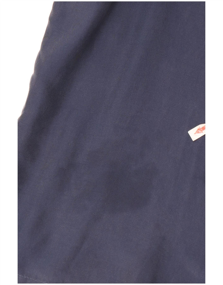 Vintage mujer camisa blusa Reino Unido 14 grande azul marino