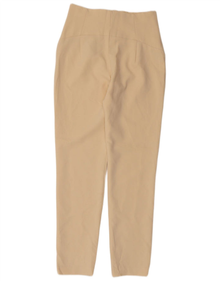Zara Mujer Pantalón Pitillo Pequeño W26 L28 Poliéster Beige