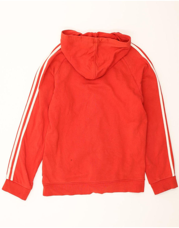 Adidas - Sudadera con capucha y cremallera para hombre, tamaño pequeño, algodón rojo