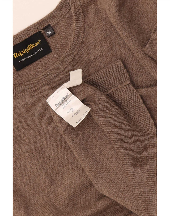 Refrigiwear Jersey De Cuello Redondo Para Hombre Seda Marrón Medio
