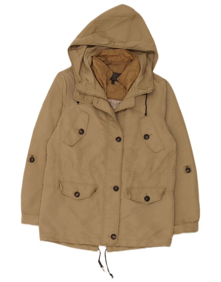 Massimo Dutti Parka Extragrande con Capucha para Mujer UK 6 XS Caqui