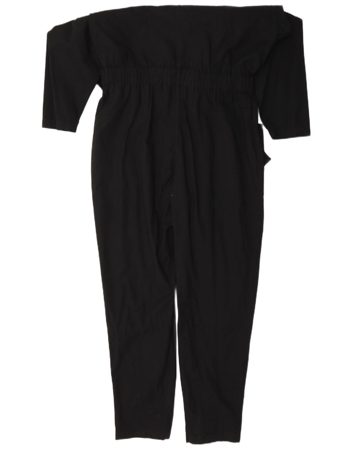 Mono vintage de manga larga para mujer IT 42 Algodón negro medio