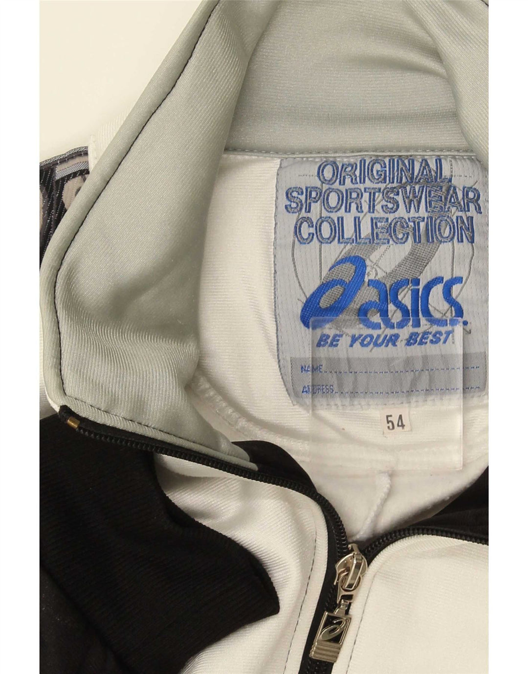 Asics Mens Graphic Chándal Top Jacket IT 54 XL Negro Colorblock