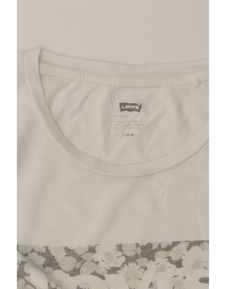 Levi's Camiseta gráfica para mujer Top UK 46 Large White