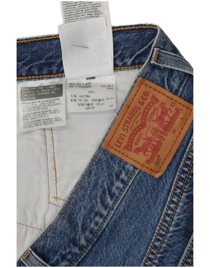 Levi's Mujer 501 Shorts Vaqueros W31 Algodón Azul Medio