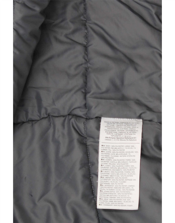 Nike - Chaqueta acolchada con capucha para hombre, talla 40, poliéster negro grande