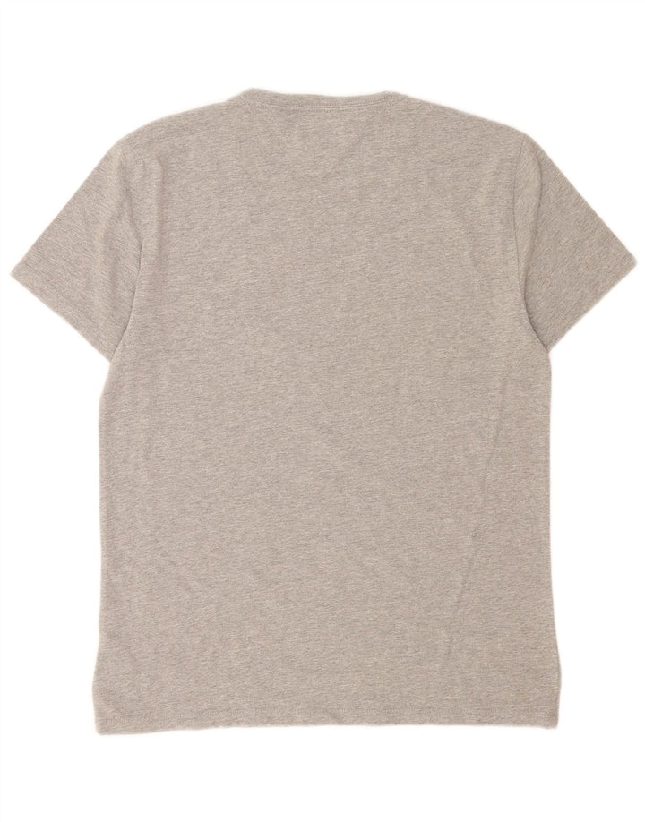 Tommy Hilfiger Camiseta con gráfico de ajuste regular para hombre Top de algodón gris medio