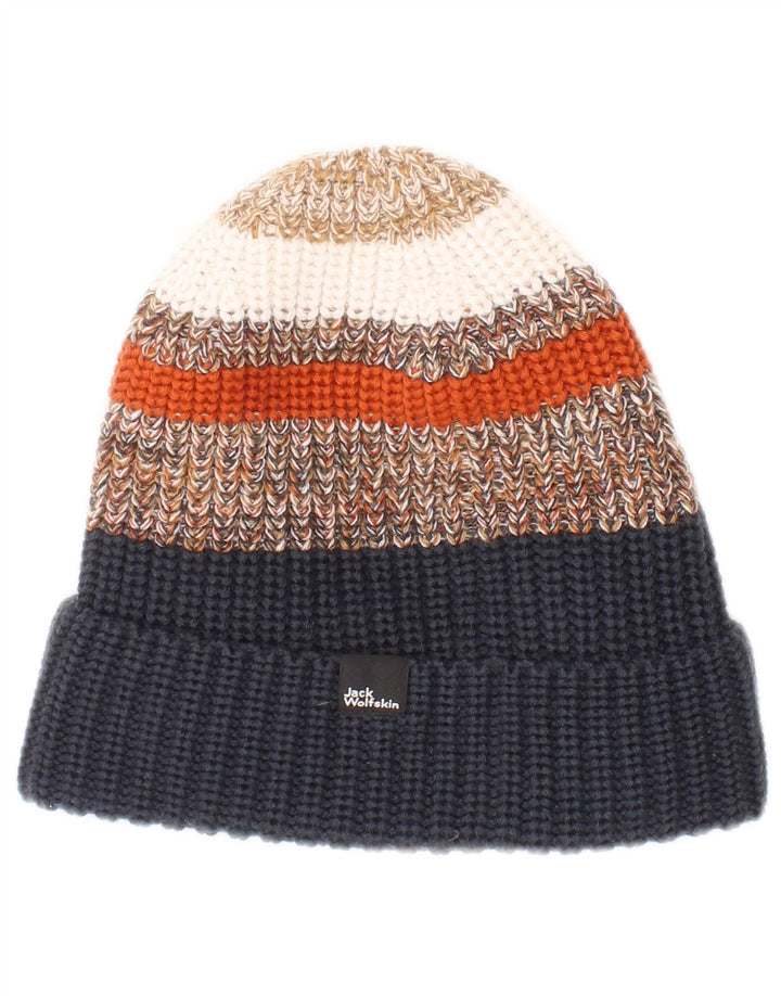 Jack Wolfskin Gorro de punto para hombre, talla única, acrílico a rayas multicolor