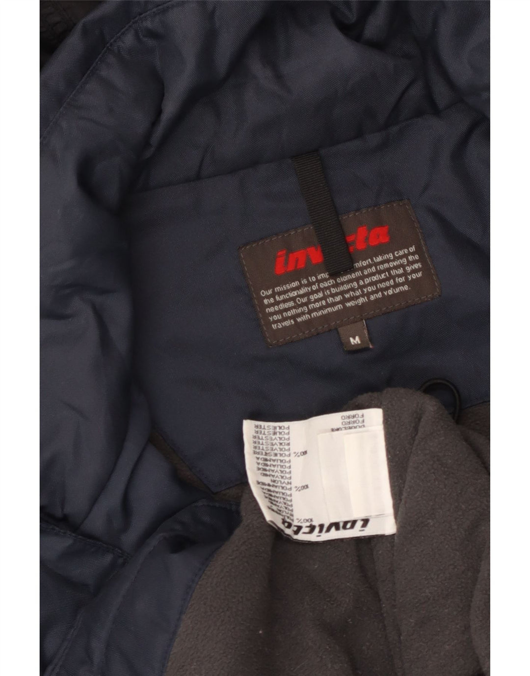 Chaqueta cortavientos con capucha para hombre Invicta UK 38 Medium Azul marino Poliamida