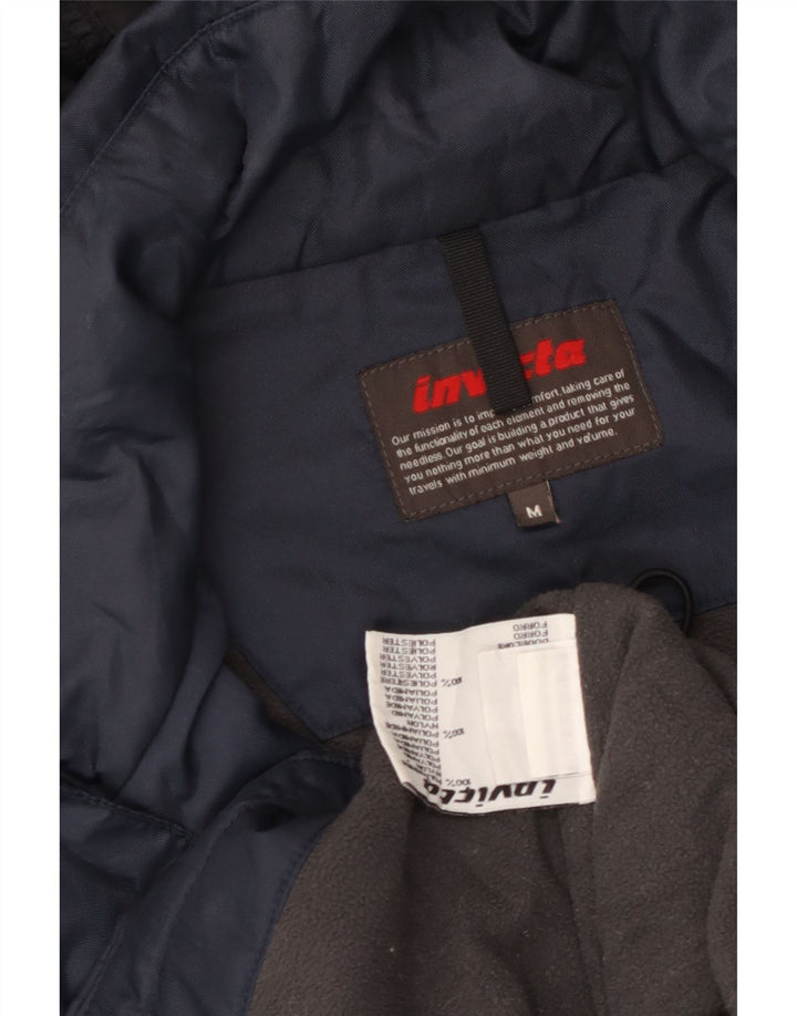 Chaqueta cortavientos con capucha para hombre Invicta UK 38 Medium Azul marino Poliamida