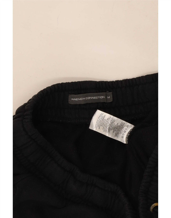 French Connection Pantalones cortos deportivos para hombre de algodón negro mediano