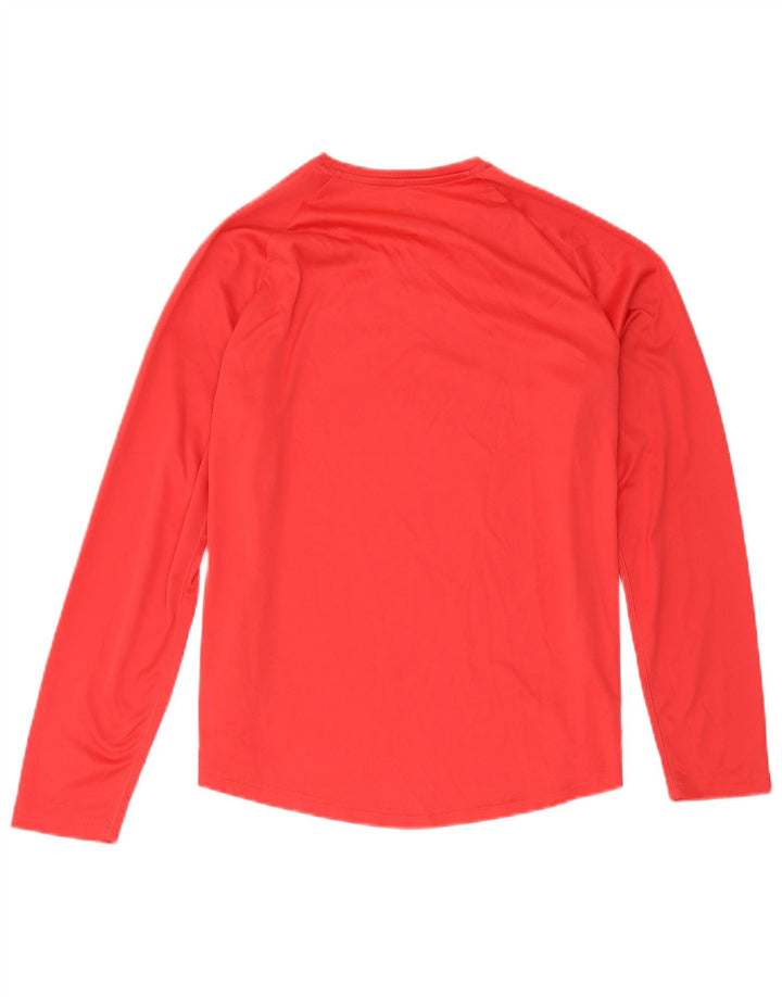 Adidas Mujer Climalite Top Manga Larga UK 16/18 Grande Rojo Poliéster