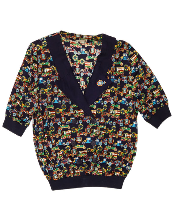 Blusa tipo camisa para mujer Les Lunis UK 44 Grande Algodón azul marino