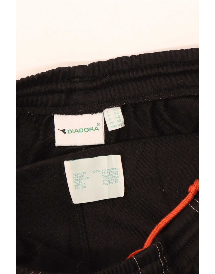 Diadora Pantalón cargo de chándal para hombre ES 40 Mediano Negro Poliéster