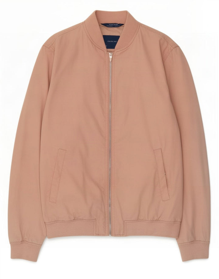 Zara Mens Bomber Jacket UK 38 Medium Rosa