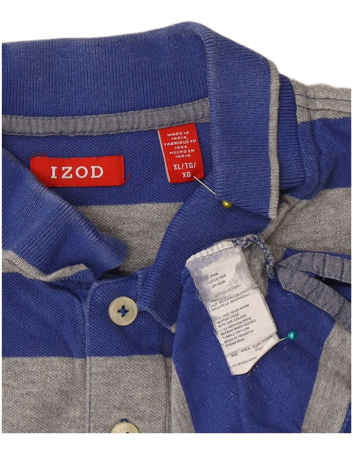 Izod Polo Hombre XL Algodón Rayas Azul