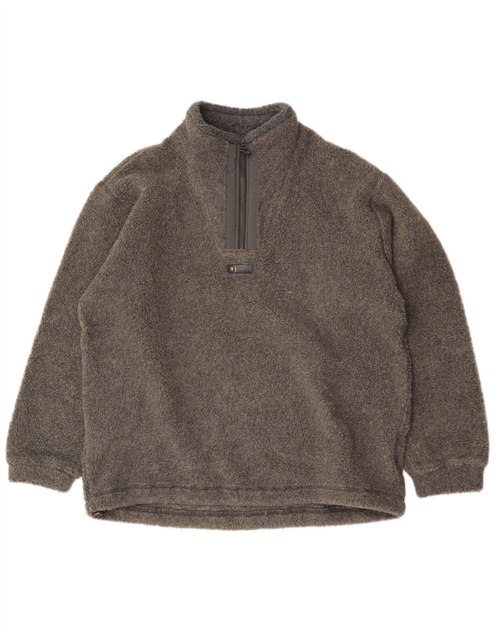 Invicta Jersey polar con cuello y cremallera para hombre XL Poliéster gris